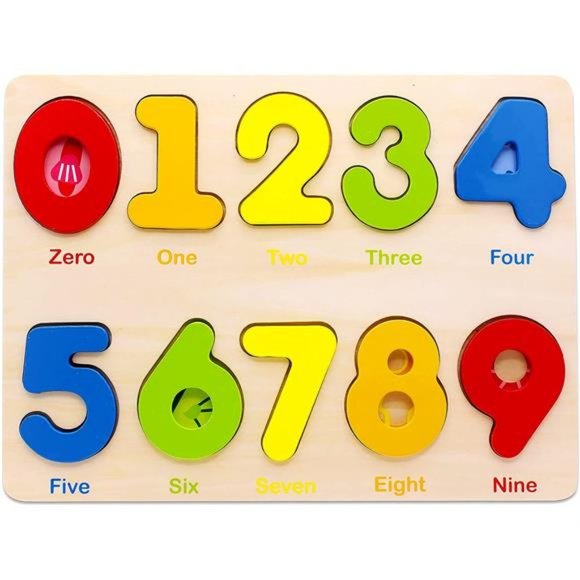 NEW Wooden Preschool Learning Number Puzzles Toys for Kids Educational Toys - Picture 3 of 6